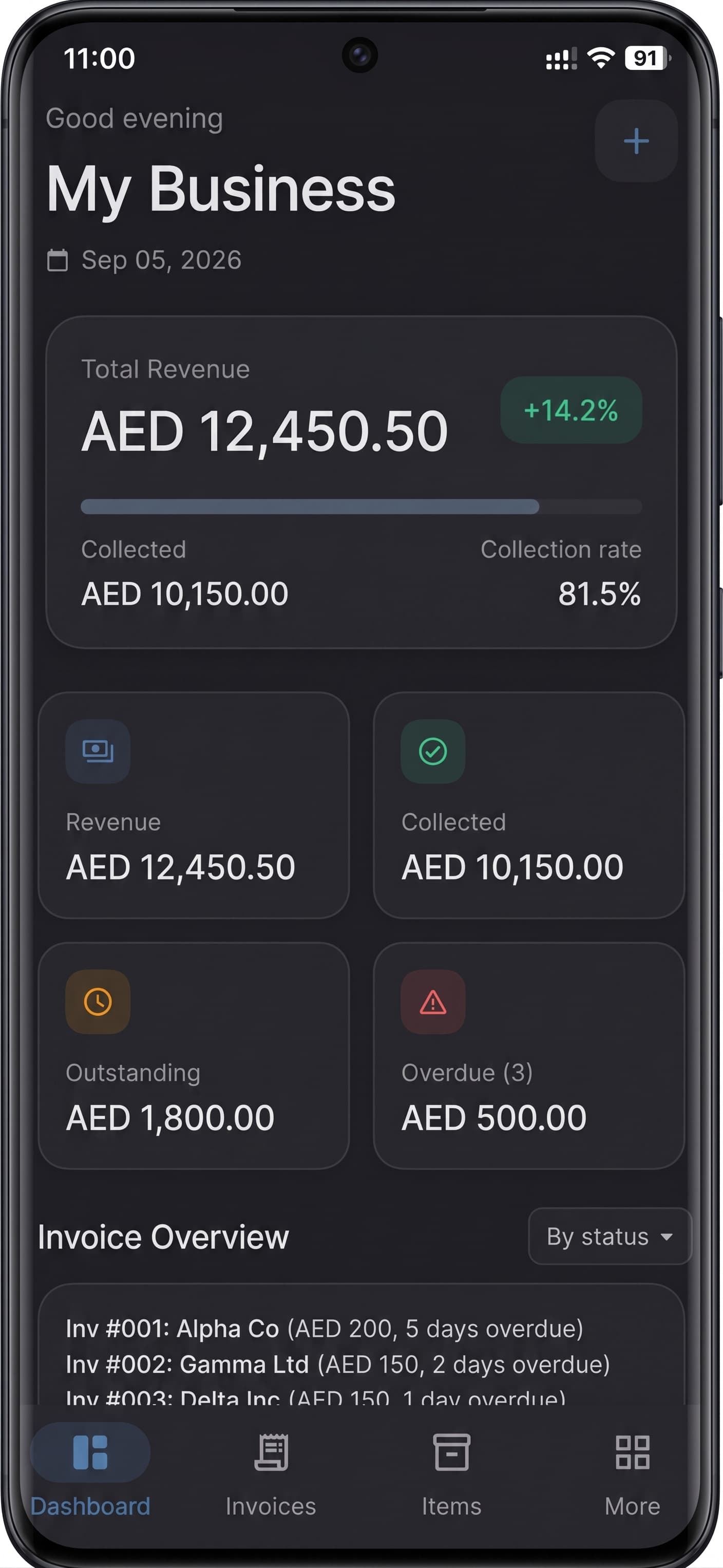 Invoice & CRM Management Mobile App