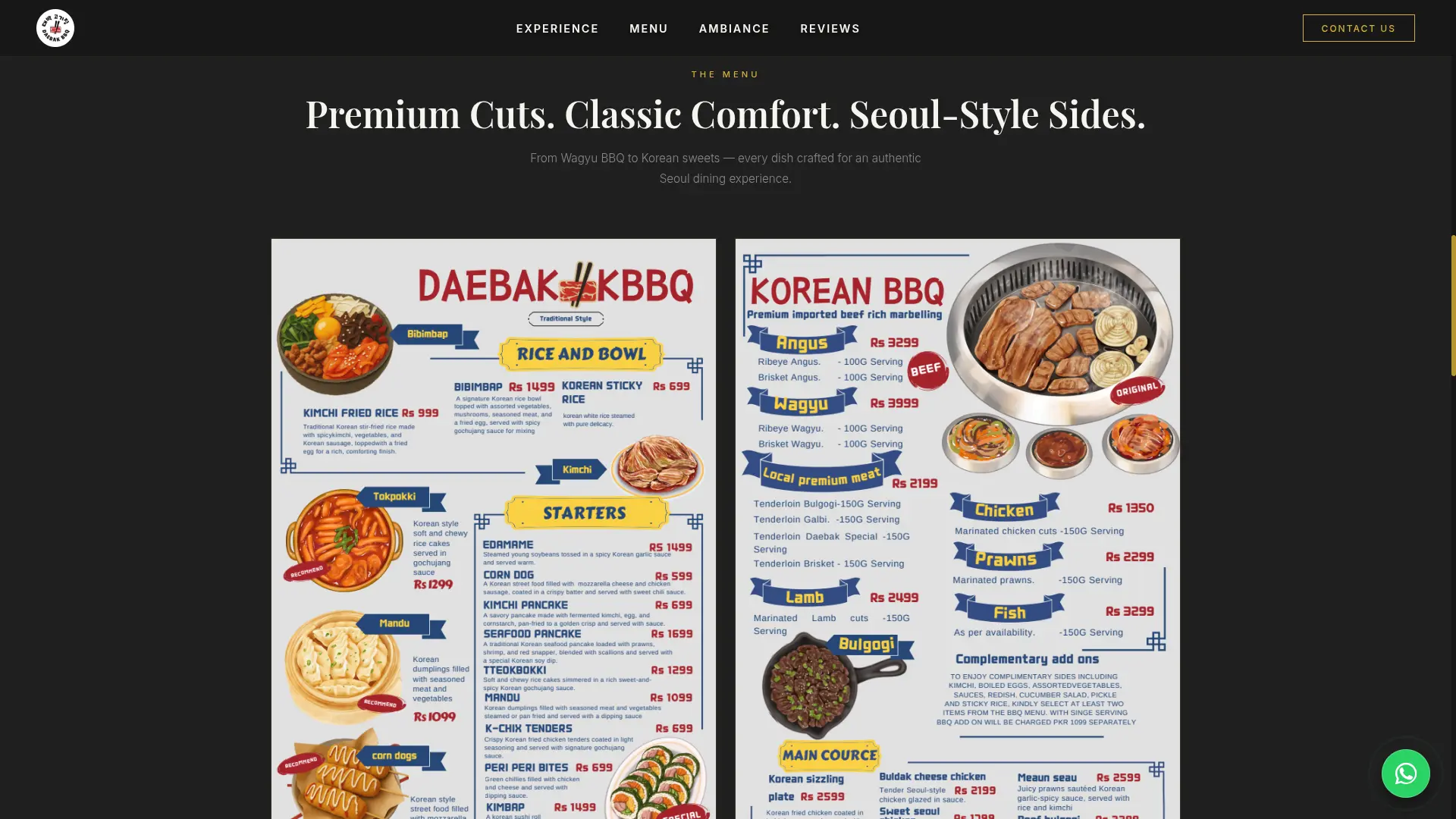 Daebak Korean BBQ — Modern Dining & Digital Brand Experience — screenshot 3