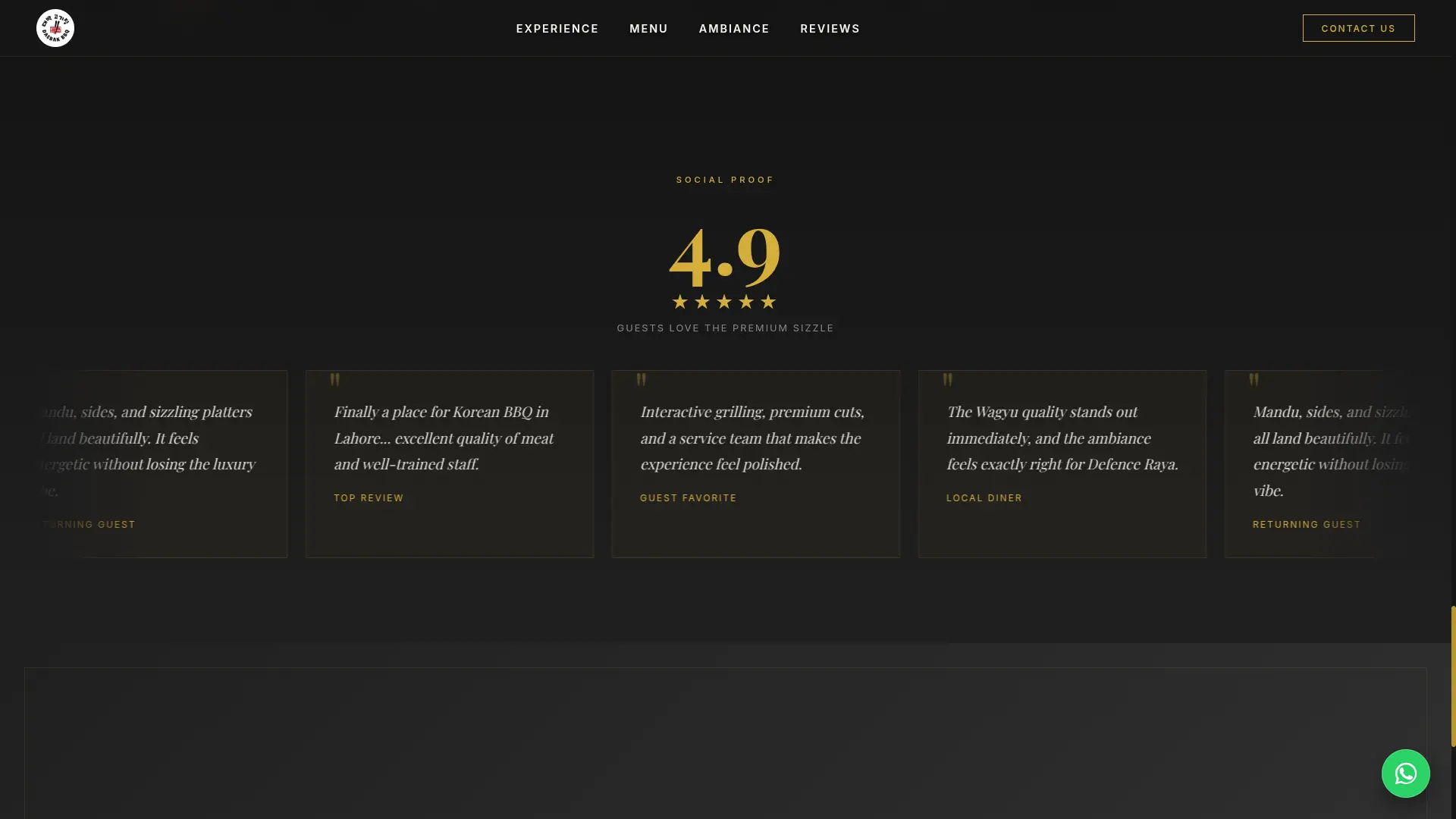 Daebak Korean BBQ — Modern Dining & Digital Brand Experience — screenshot 4